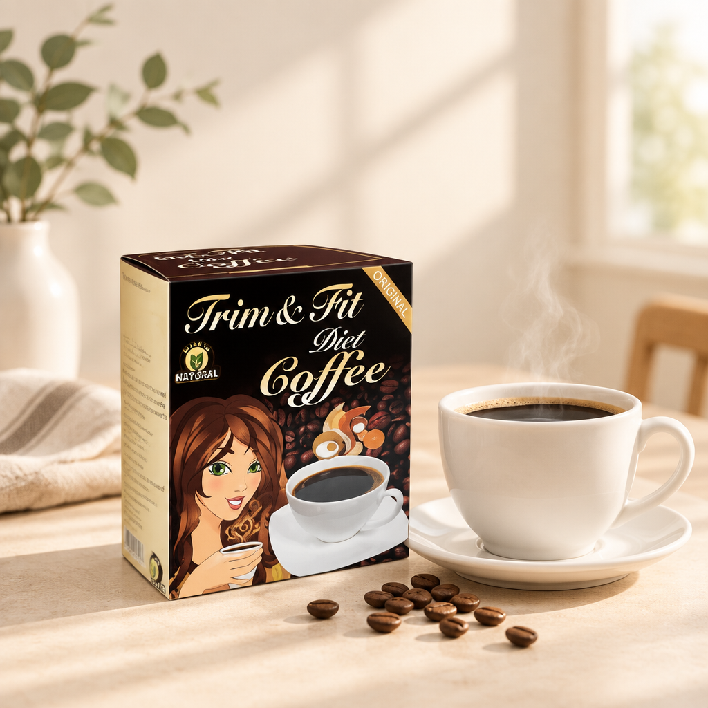 Clean hero shot of Trim & Fit Diet Coffee